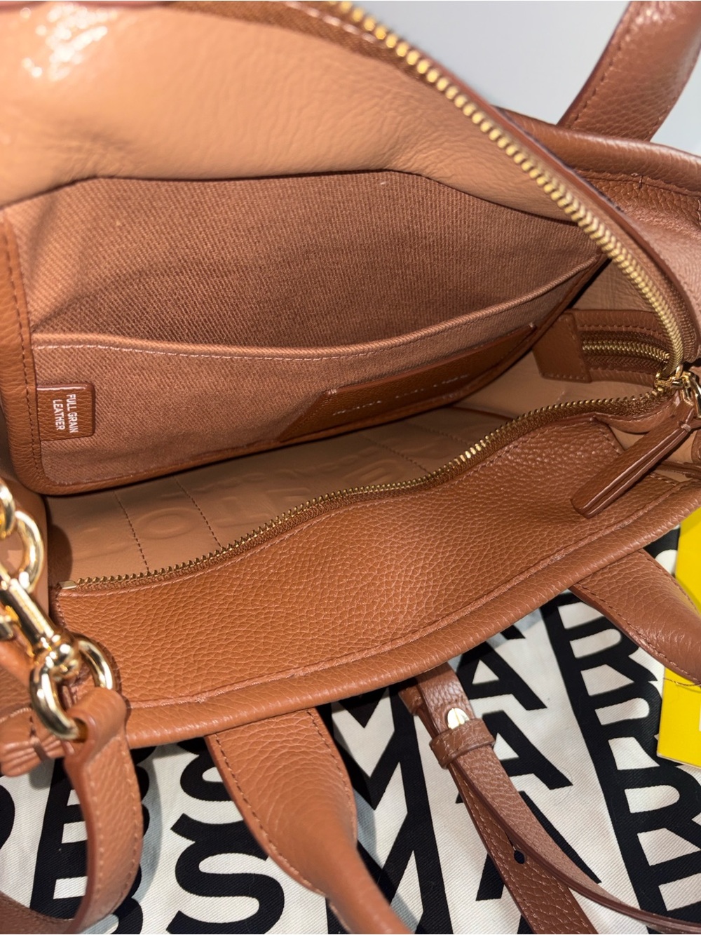Authentic Marc Jacobs The Tote Bag in Brown - Leather Top-Handle Shoulder Bag - Picture 13 of 16
